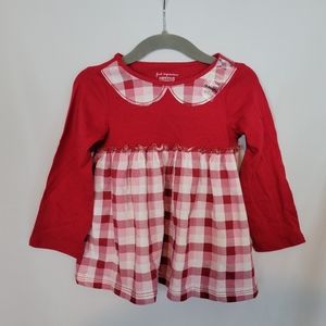 NEW - First Impressions Girl's Tunic Style Top in Red and White, Size: 18 Months